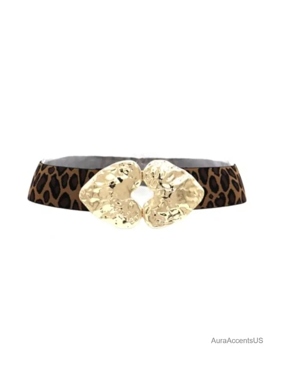 Wide Elastic Belts for Women Vintage Stretch Cinch Belt with Heart-Shaped Buckle